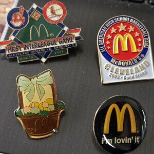 4 Vintage McDonald's Pins